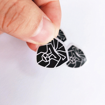 3D تأثير الملابس سيليكون نقل الحرارة تسمية الحيوان اللون الأسود
