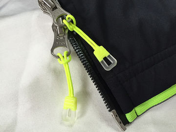Novelty Transparent Rubber Zipper Puller With Woven Fabric String