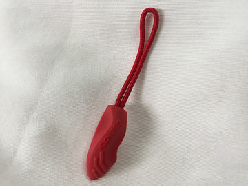 Fashion Design Custom Logo Rubber Zipper Pullers For Clothes / Bags