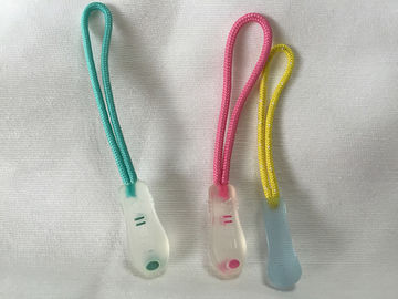 Muiti Colored Rubber Zipper Puller With Cord Any Logo Printable