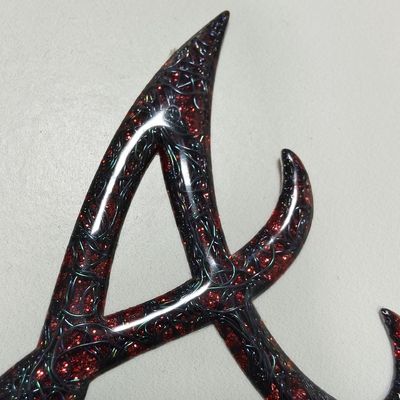 مرسومة عالية التردد 3D TPU الشعار المنحوت الأحمر العلامة التسمية نقل الحرارة المعدنية للكيس