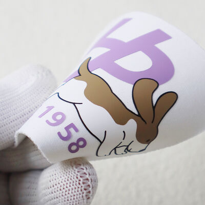 Silicone Printed Heat Transfer Label - Cute Dog Design Emblem for Fashion Accessories & Brand Merchandise