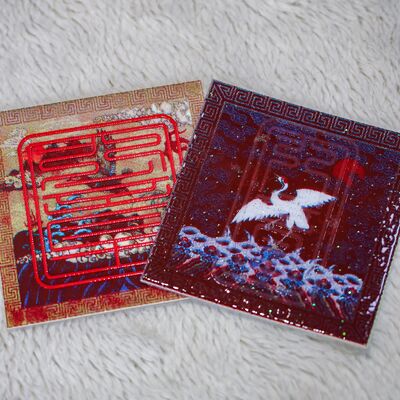 ملصق مطبوع بالشاشة الحريرية من قماش مخصص - رقعة ملابس بشعار العلامة التجارية بنمط جلد الفهد لإكسسوارات الملابس