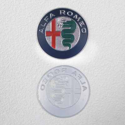 Custom 3D TPU Voltage Car Emblem - Alfa Romeo Logo Heat Transfer Badge for Auto Interiors